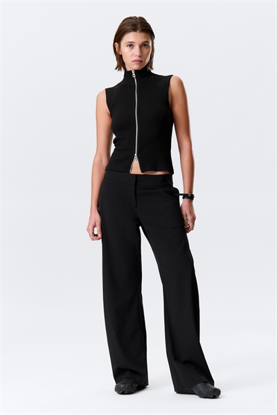 Топ на молнии с ребристой горловиной 1320965001