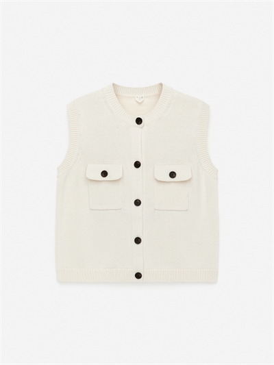 Вязаный хлопковый жилет 1293907002