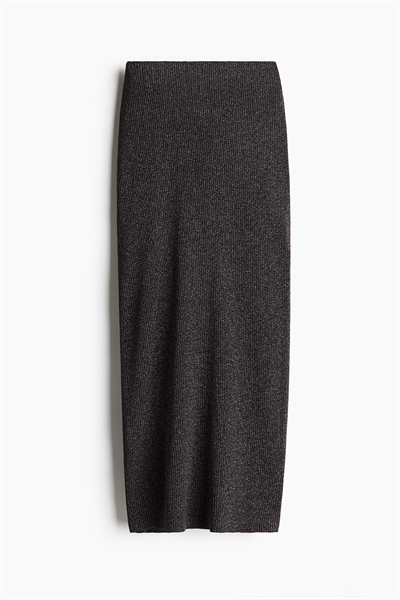 Юбка из блестящего трикотажа в рубчик 1261274002