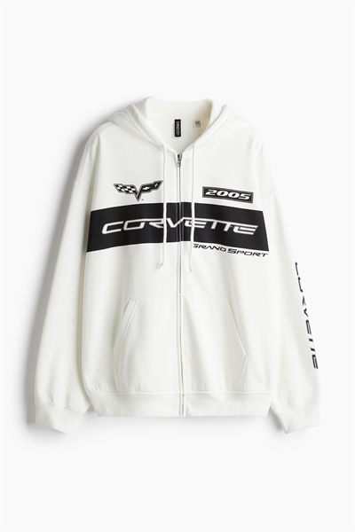 Худи Oversized на молнии с принтом 1260220008