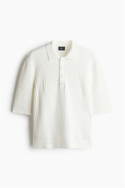 Рубашка-поло Regular Fit из вафельного трикотажа 1274623002