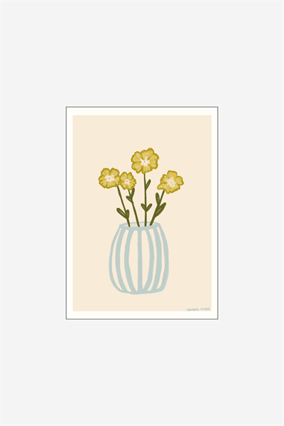 Engberg Studio - Желтые цветы в голубой вазе 1235593001
