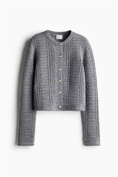 Кардиган из пуантельевой вязки 1274358002