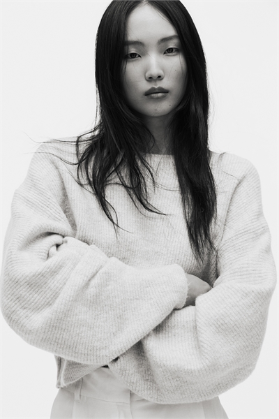 Джемпер с вырезом-лодочкой в стиле оверсайз 1330357001