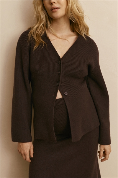 Кардиган MAMA с ребристой вязкой 1306418001