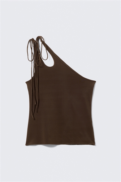 Асимметричный танк-топ из джерси с завязками 1291535001