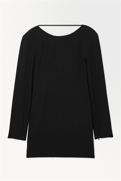 Драпированное мини-платье с открытой спиной 1190671001