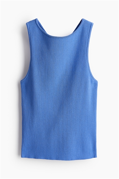 Жилет с перекрещивающейся спиной из трикотажа в рубчик 1203161005