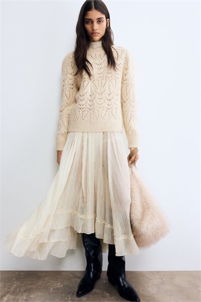 Джемпер из пуантельевой вязки 1301246005