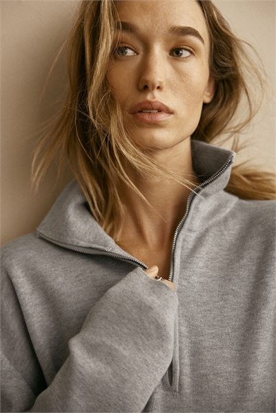 Джемпер на молнии в стиле оверсайз 1306201002