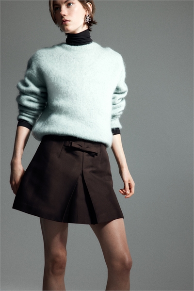 Мини-юбка с бантом спереди 1307729004