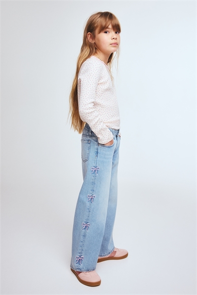 Джинсы с широкими штанинами 1309522001