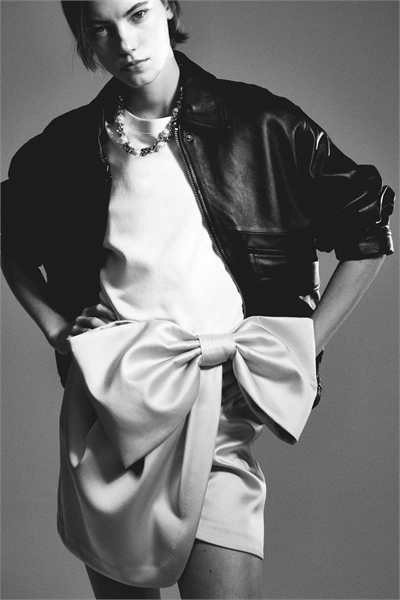 Атласная юбка с декором в виде банта 1311060002