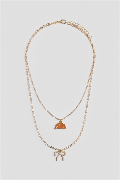 Ожерелье с подвеской из двух цепочек 1319670001