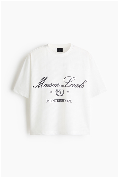 Футболка из принтованной сетки больших размеров 1330385001