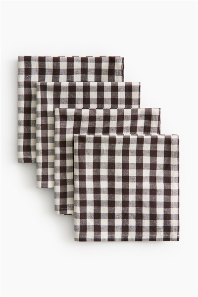 Хлопковые салфетки в упаковке из 4 штук артикул 1291815011