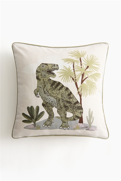 Чехол для подушки из хлопкового холста с принтом 1304990001