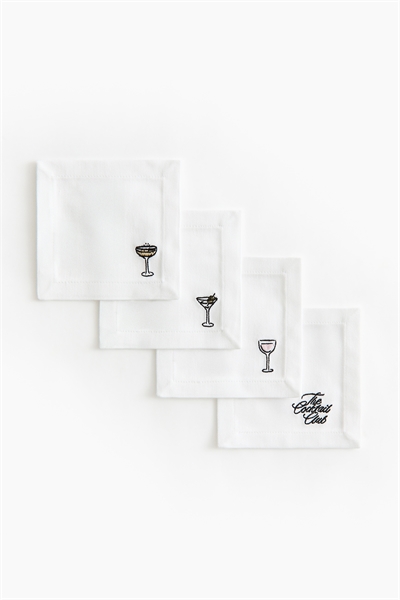 Подставки с вышивкой в упаковке из 4 штук артикул 1307551001