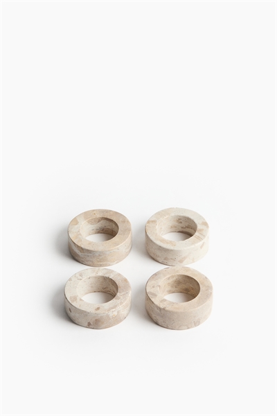 Набор из 4 колец для салфеток из мрамора 1309059001