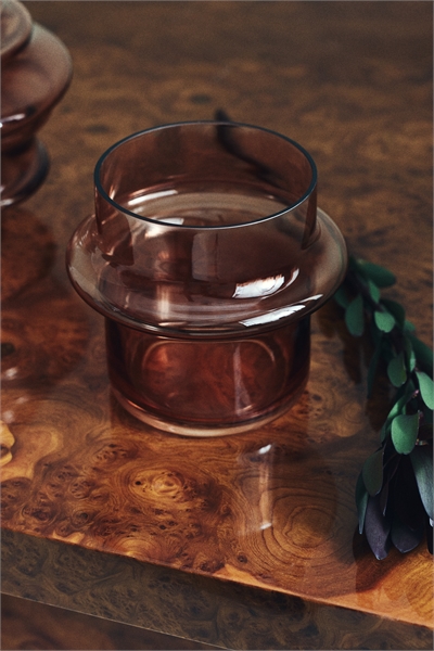 Широкая многоярусная стеклянная ваза 1312117002