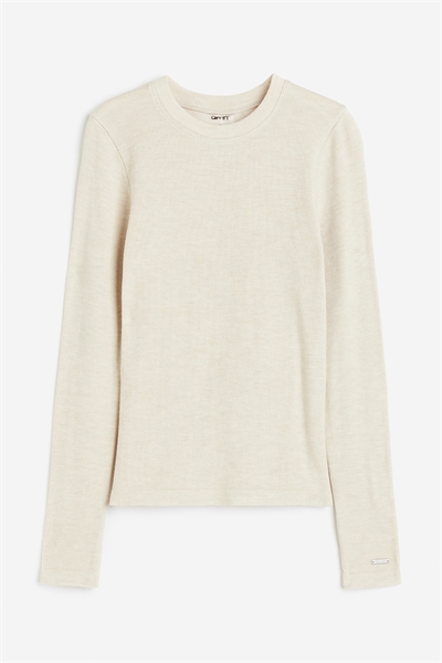 Ребристый шерстяной лонгслив 1218756003