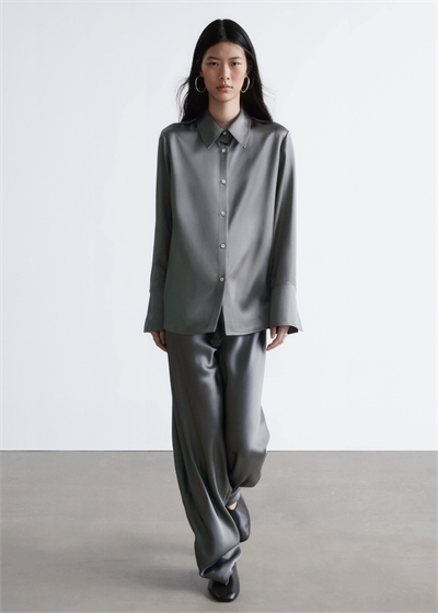 Атласная рубашка 1306573002