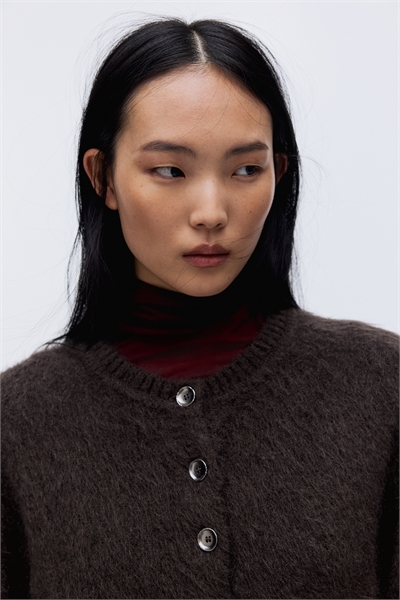 Кардиган из мохеровой смеси 1300042004