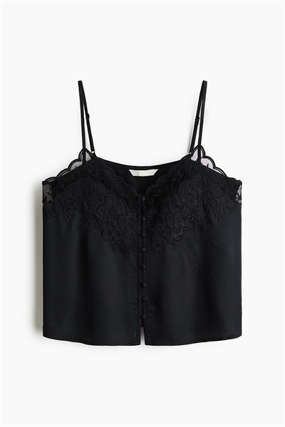 Топ из вискозы с вышитыми деталями 1332228002