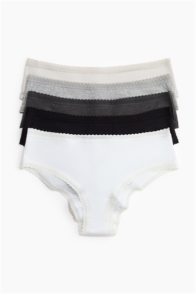 Хлопковые трусы-хипстеры в упаковке из 5 штук 1261444013