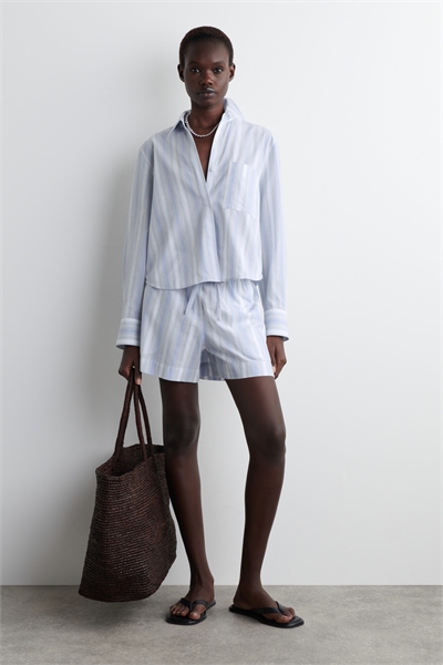 Шорты из полосатого трикотажа 1285567001