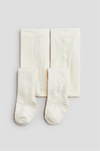 Колготки с текстурной вязкой в 2 упаковках 1146749007