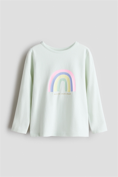 Топ из принтованного джерси 1303341016