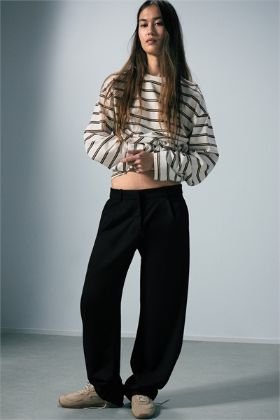 Костюмные брюки свободного кроя с коконообразной штаниной 1309860001