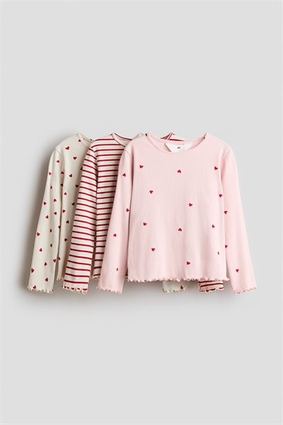 Топы из ребристого трикотажа в упаковке по 3 штуки 1313403001