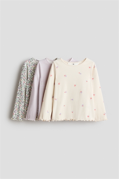 Топы из ребристого трикотажа в упаковке по 3 штуки 1313403003