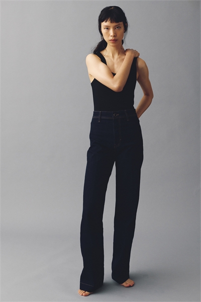 Широкие высокие джинсы 1314616002