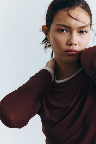 Топ из шерстяного бленда 1320302002