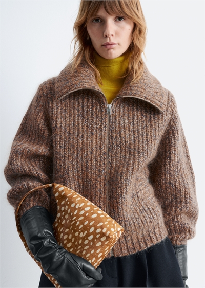 Кожаная сумка через плечо с принтом оленя 1302904001