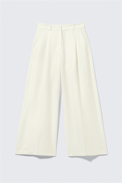 Атласные брюки с высокой талией и широкими штанинами 1309799001