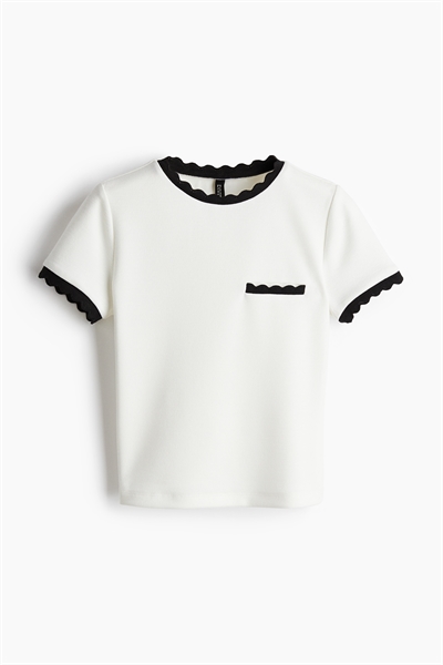 Ребристый топ с гребешками 1275202002