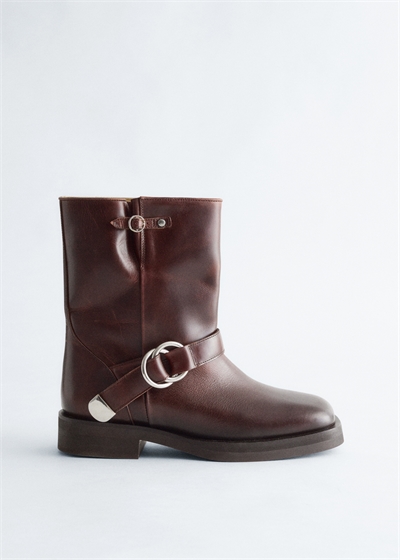 Кожаные байкерские сапоги 1224301001