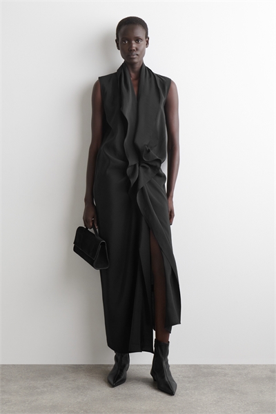 Платье миди с оборками и драпировкой 1326232002