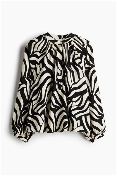 Блузка с воздушными рукавами 1219130009