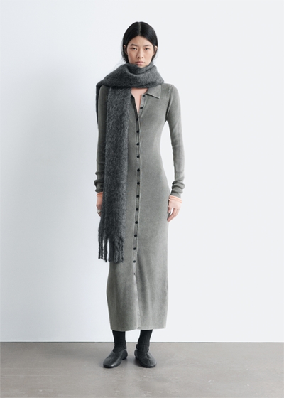 Платье-рубашка миди из джерси 1317936001