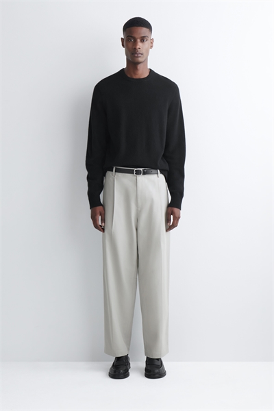 Обрезанные хлопковые брюки с прямыми ногами 1315382002