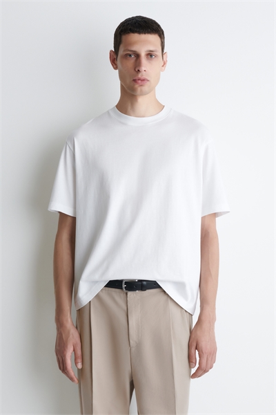 Расслабленная футболка из легкого хлопка 1294695005