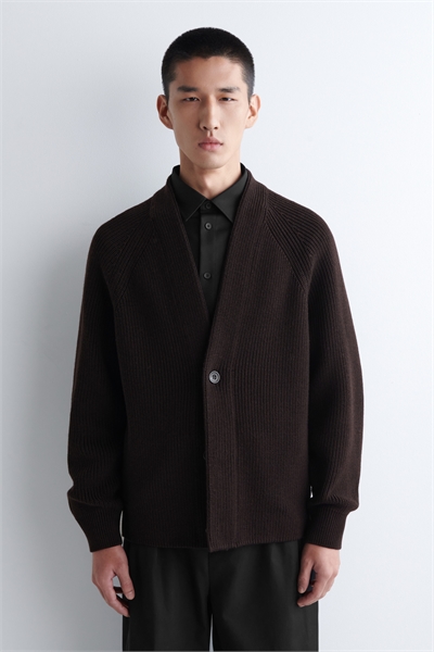 Кардиган с V-образным вырезом из мягкой шерсти 1311692001