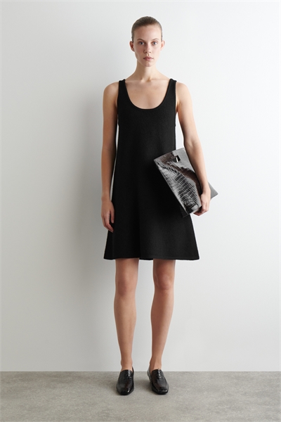 Мини-платье A-line из вареной шерсти 1302287001