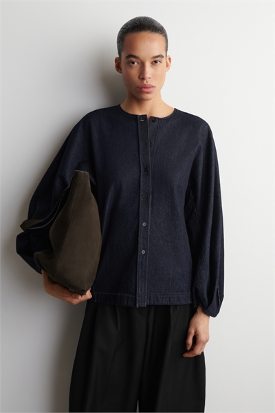 Джинсовый топ с закругленными краями 1314946001