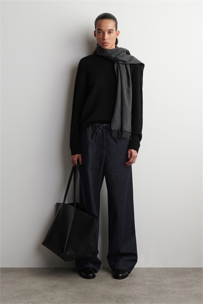 Джинсовые брюки с завязками 1315403002